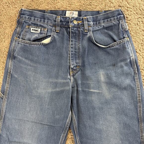 2pk Tyndale Men's Flame Resistant Arc Rated Jeans 32/31 Blue Medium Wash - Picture 2 of 13